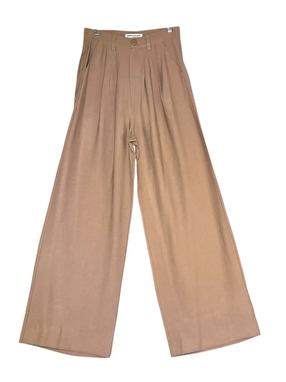 NONCHALANT Fabi Pant Wide Leg High Waist Camel Women’s Medium NEW - Picture 15 of 15